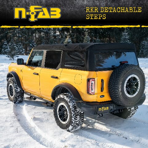 RealTruck RKR Rails Compatible with Toyota Tacoma | Cab Length, Tubular Steel, Textured Black | T154RKRCC | Compatible with Toyota Tacoma Double Cab, SRW Gas 2016-2022