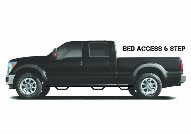 RealTruck Nerf Steps Compatible with Toyota Tacoma | Wheel-to-Wheel w/ Bed Access, Heavy Duty Steel, Textured Black | T1683QC-6-TX | Compatible with Toyota Tacoma Access Cab 6' Standard Bed, SRW Gas. 2016-2022