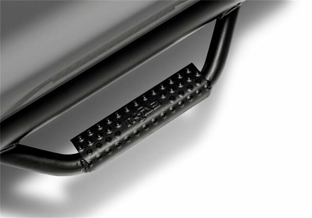 RealTruck Nerf Steps Compatible with Toyota Tacoma | Wheel-to-Wheel w/ Bed Access, Heavy Duty Steel, Textured Black | T1683QC-6-TX | Compatible with Toyota Tacoma Access Cab 6' Standard Bed, SRW Gas. 2016-2022