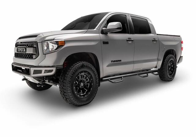 RealTruck Nerf Steps Compatible with Toyota Tacoma | Wheel-to-Wheel w/ Bed Access, Heavy Duty Steel, Textured Black | T1683QC-6-TX | Compatible with Toyota Tacoma Access Cab 6' Standard Bed, SRW Gas. 2016-2022