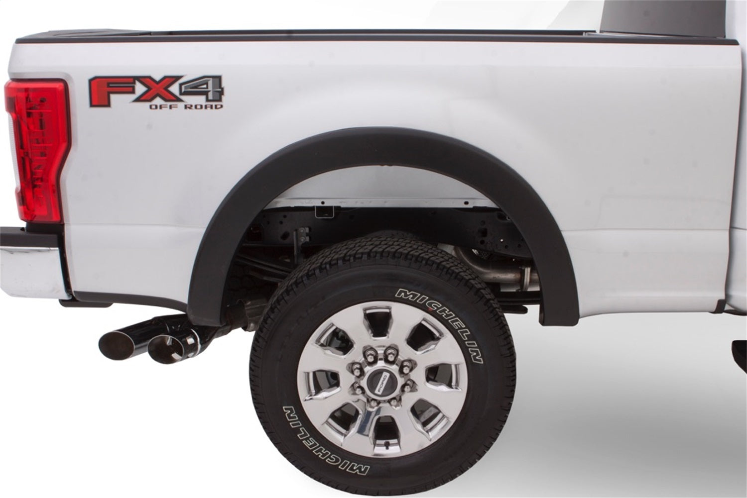 Bushwacker 20040-02 Black OE-Style Smooth Finish Rear Fender Flares for 1999-2010 Ford F-250 Super Duty, F-350 Super Duty (Excludes Dually)