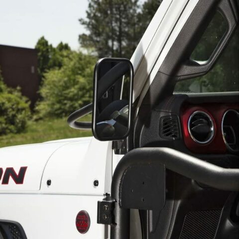 Rugged Ridge Trail Mirror Compatible with Jeep Wrangler/Gladiator | Rectangular | 11025.24 | Compatible with Jeep Wrangler JL;  Jeep Gladiator JT 2020-2025