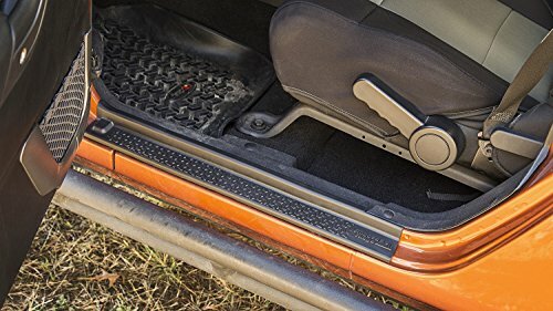 Rugged Ridge All-Terrain Entry Guards Compatible with Jeep Wrangler JKU | 4-Piece Set, No Drill | Black Thermoplastic | 11216.21 | Compatible with Jeep Wrangler JKU 4-Door 2007-2018