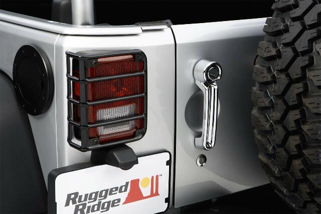 Rugged Ridge 11226.02 Euro Guard Kit, Tail Light, Black; 07-18 Jeep Wrangler JK