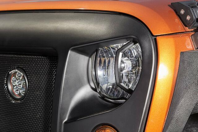 Rugged Ridge | Elite Euro Guard Kit, Headlight, Textured Black | 11230.12 | Compatible with Jeep Wrangler JK/JKU 2007-2018