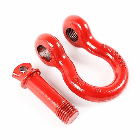 Rugged Ridge | D-Ring Shackle Kit, 7/8 inch, Red, Steel, Pair | 11235.13