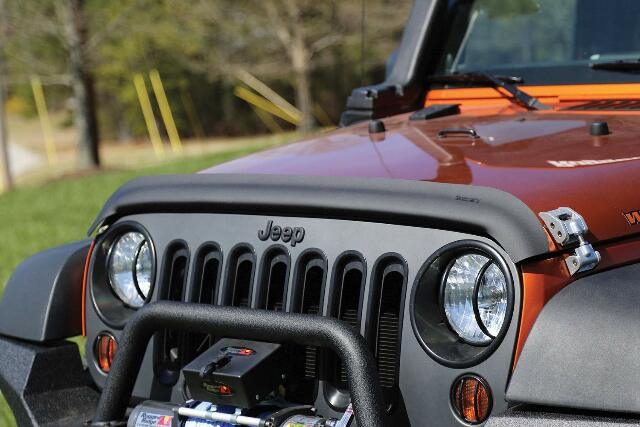 Rugged Ridge 11348.02 Matte Black Bug Deflector Compatible with Jeep Wrangler JK and JKU Models, Pack of 1 2007-2018