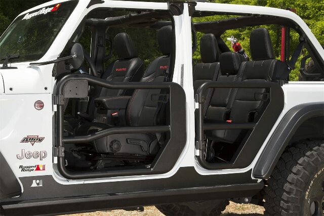 Rugged Ridge Fortis Tube Doors Compatible with Jeep Wrangler/Gladiator | Front | 11509.13 | Compatible with Jeep Wrangler JL;  Jeep Gladiator JT 2020-2025