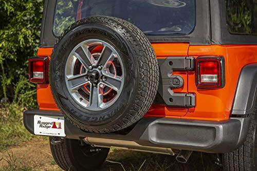 Rugged Ridge HD Tire Carrier Compatible with Jeep Wrangler JL | Hinge Casting, Heavy Duty | 11546.56 | Compatible with Jeep Wrangler JL 2018-2025