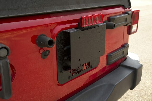 Rugged Ridge 11586.11 Tire Carrier Delete Plate Kit: 07-18 Jeep Wrangler JK
