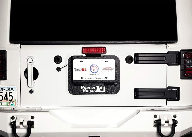 Rugged Ridge 11586.11 Tire Carrier Delete Plate Kit: 07-18 Jeep Wrangler JK