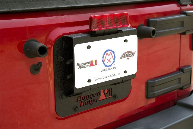 Rugged Ridge 11586.11 Tire Carrier Delete Plate Kit: 07-18 Jeep Wrangler JK