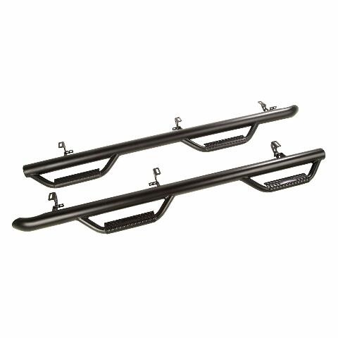 Rugged Ridge 11596.04 Spartan Nerf Bar Kit, Textured Black; 18-Current Jeep Wrangler JLU, 4 Door