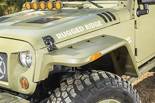 Rugged Ridge | Hurricane Flat Fender Flare Kit | 11640.10 | Compatible with Jeep Wrangler JK 2007-2018