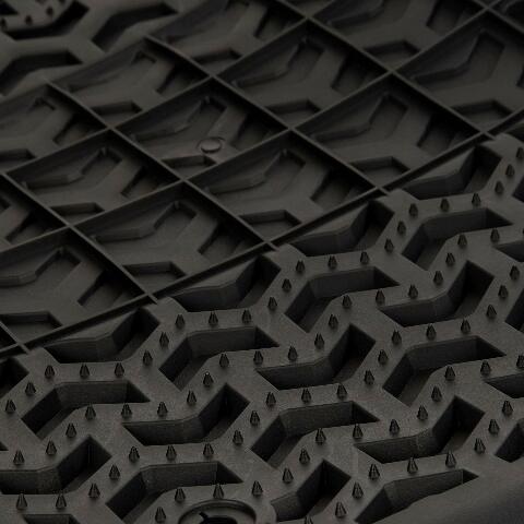 Rugged Ridge Front Floor Liners Compatible with Jeep Wrangler/Gladiator | Pair, All-Terrain, Black | 12920.36 | Compatible with Jeep Wrangler JL;  Jeep Gladiator JT 2020-2024