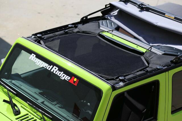 Rugged Ridge | Eclipse Sun Shade, Front, Black | 13579.04 | Compatible with Jeep Wrangler JK 2007-2018