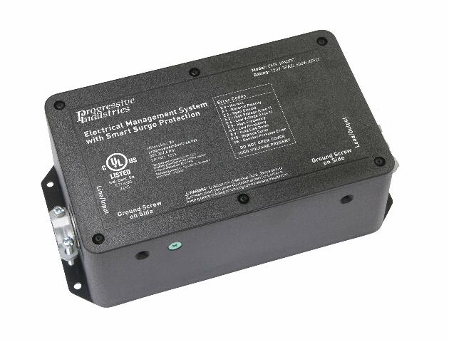 Progressive Industries 30 Amp Heavy Duty RV Surge Protector EMS — Whole House Surge Protection w/Integrated Display and Fault Detection — EMS-HW30C