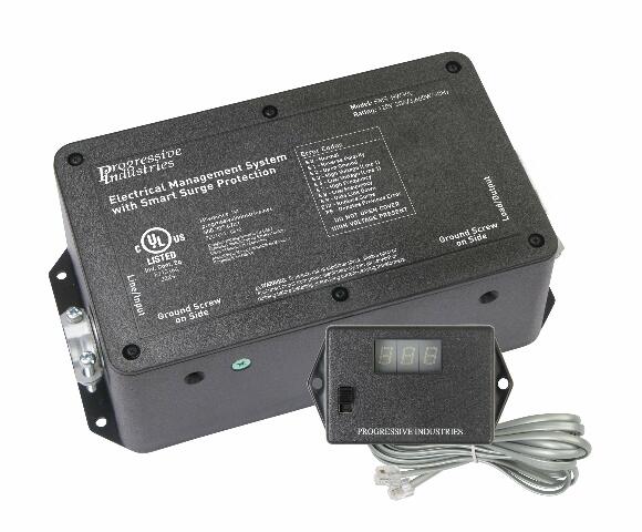 Progressive Industries 30 Amp Heavy Duty RV Surge Protector EMS — Whole House Surge Protection w/Integrated Display and Fault Detection — EMS-HW30C
