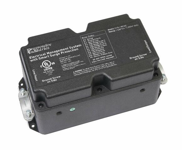 Progressive Industries 50 Amp Heavy Duty RV Surge Protector EMS — Whole House Surge Protection w/Integrated Display and Fault Detection — EMS-HW50C