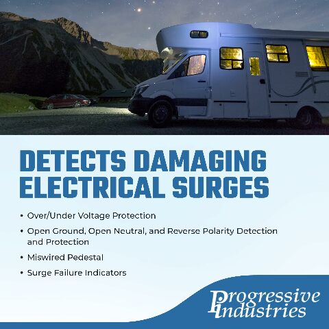 Progressive Industries SSP-50X Portable RV Surge Protector, 50 Amp with Fault Detection