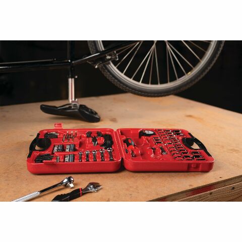 Performance Tool W1532 107pc Home & Auto Tool Set, Hand Tools - Tool Sets , Red