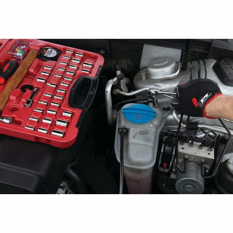 Performance Tool W1532 107pc Home & Auto Tool Set, Hand Tools - Tool Sets , Red
