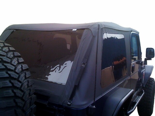 RAMPAGE PRODUCTS 109635 Frameless Trail Top Compatible with Jeep Wrangler LJ, Black Diamond 2004-2006