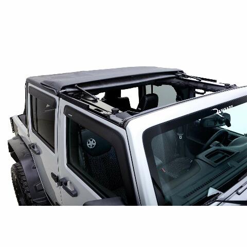 Rampage 139835 Trailview Frameless Soft Top; Black Diamond; w/Tinted Windows/Door Surrounds;