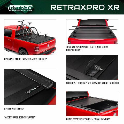 RealTruck Retrax RetraxPRO XR Retractable Truck Bed Tonneau Cover | T-80233 | Compatible with -  Dodge Ram 1500, 2010-21 2500/3500 8' Bed (96.3") 2018