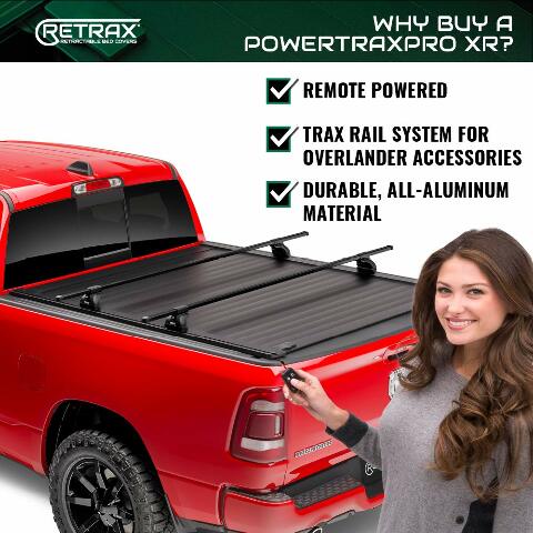RealTruck Retrax PowertraxPRO XR Retractable Truck Bed Tonneau Cover | T-90484 | Compatible with -  Chevy/GMC Silverado/Sierra 2500/3500HD (does not Compatible with w/ factory side storage boxes) 6' 10" Bed (82.2") 2025