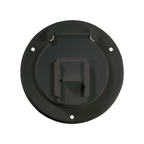 RV Designer B123, Round Electrical Cable Hatch, Basic, 4.3 inch Diameter, Black