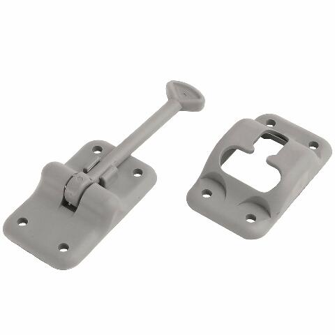 RV Designer E234, Plastic Door Holder, T Style, 3-1/2 inch, Grey, Entry Door Hardware