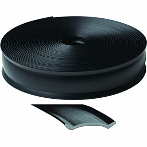 RV Designer 1 Inch Wide Vinyl Trim Insert Compatible with RVs - Flexible Molding, Exterior Use, and Roof Edge Molding - Ideal Compatible with Travel Trailers and Campers, Heavy Duty, 25 Foot Roll, Black