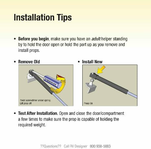 RV Designer G19 Gas Prop - 17" Extension, 60 lbs.