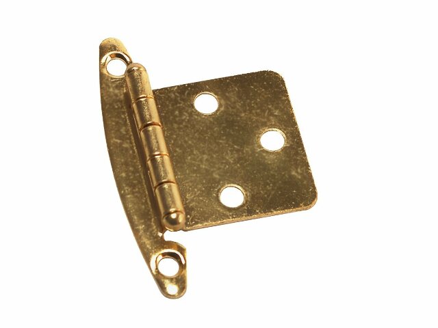 RV Designer H239, Free Swinging Hinge, Brass, 2 Per Pack, Cabinet Hardware