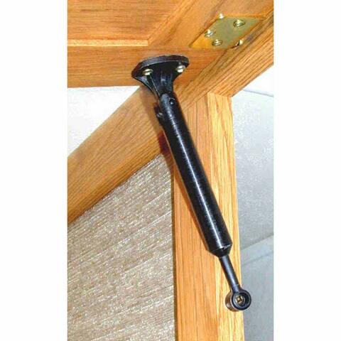 RV Designer H277, Door Support Strut, Plastic, Spring-Loaded, 6-1/4 inch, 2 Per Pack, Cabinet Hardware , Black