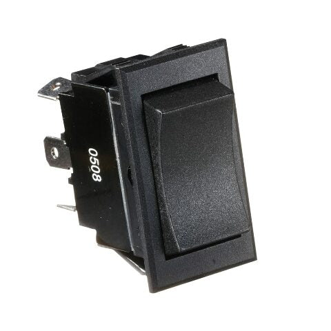 RV Designer S225, Rocker Switch, 20 Amp, 6 Terminals, Momentary On / Off / Momentary On, DPDT, Black, DC Electrical