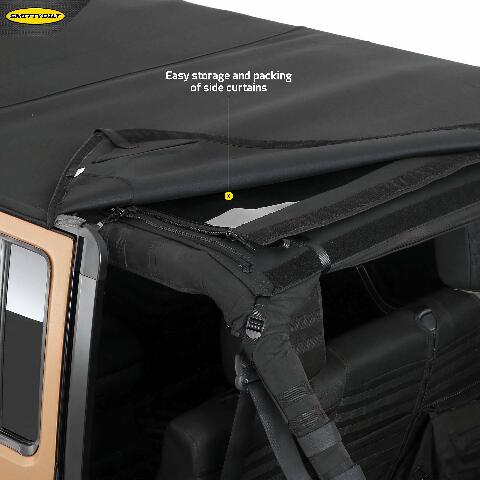 Smittybilt 9087135K Bowless Combo Top w/Tinted Windows Fits 07-18 Wrangler (JK)