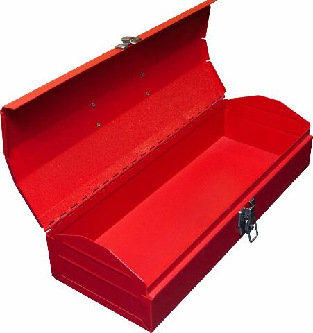 BIG RED TB102 Torin 16" Hip Roof Style Portable Steel Tool Box with Metal Latch Closure, Red