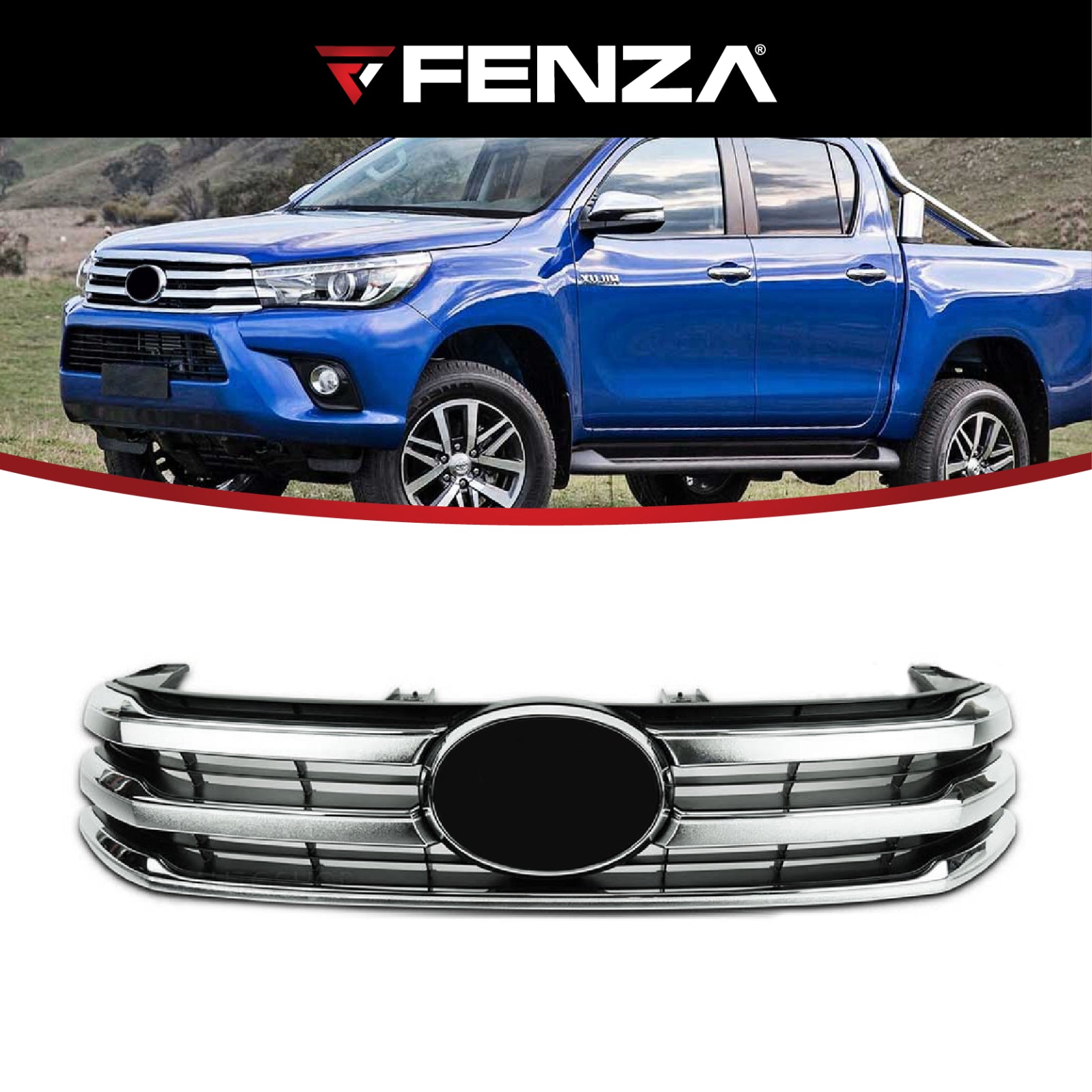 Front Grille Revo Style for 2016-2018 Toyota Hilux (No Emblem)