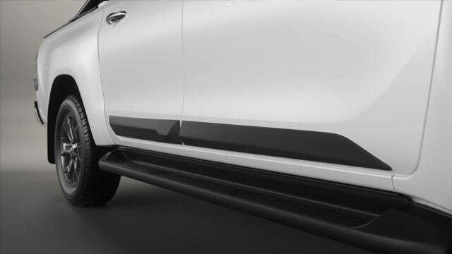 Side Door Molding Trims Black Matte Fits 2016-2023 Toyota Hilux