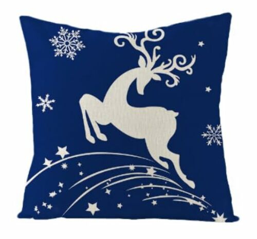 Fenza Custom Christmas Pillow Covers For Family, Linen Double Side Printed Pattern Throw Pillow, 1 Piece Set 18X18 Pillow, Inserts Are Not Included Or Sold Separately (Y-259)