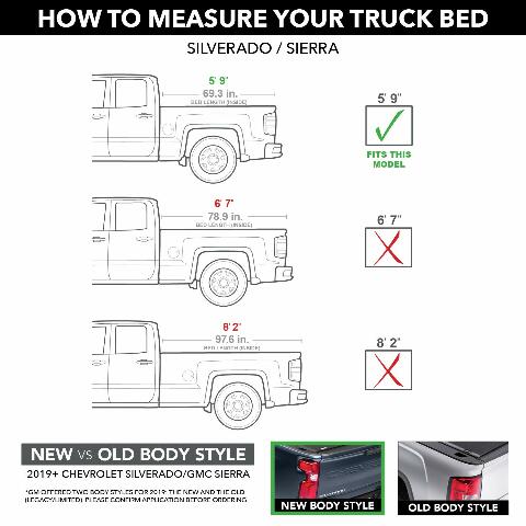 RealTruck UnderCover ArmorFlex Hard Folding Truck Bed Tonneau Cover | AX1 | Compatible with  - , 2019 Limited/Legacy Chevy/GMC Silverado/Sierra 1500 5' 9" Bed (69.3") 2014