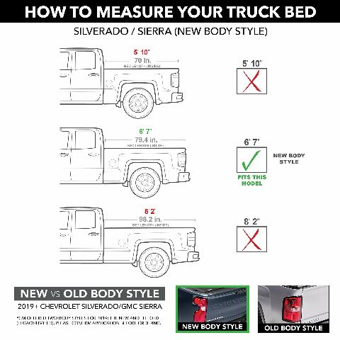 RealTruck UnderCover ArmorFlex Hard Folding Truck Bed Tonneau Cover | AX1 | Compatible with  - 2025 Chevy/GMC Silverado/Sierra 1500 6' 7" Bed (79.4") 2019