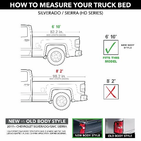 RealTruck UnderCover ArmorFlex Hard Folding Truck Bed Tonneau Cover | AX1 | Compatible with  - 2025 Chevy/GMC Silverado/Sierra 2500/3500HD 6' 10" Bed (82.2") 2020