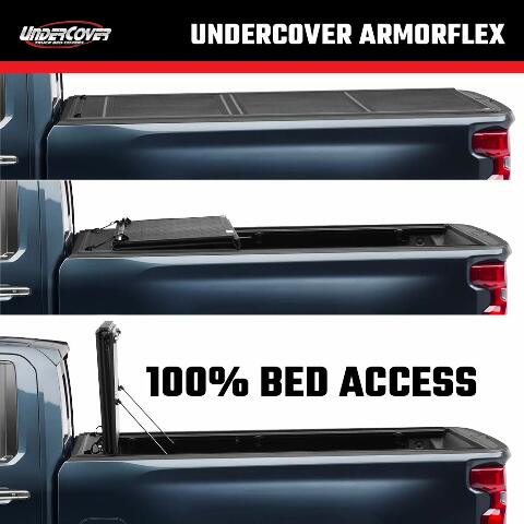 RealTruck UnderCover ArmorFlex Hard Folding Truck Bed Tonneau Cover | AX3 | Compatible with  - 2018, 2019 - 2020 Classic Dodge Ram 1500 6' 4" Bed (76.3") 2002