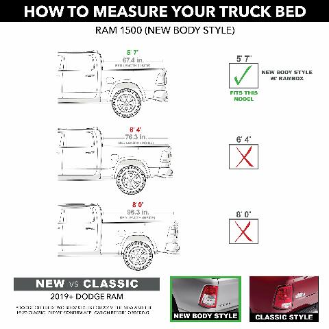RealTruck Undercover ArmorFlex Hard Folding Truck Bed Tonneau Cover | AX3 | Compatible with  Dodge Ram 1500, Works with RamBox (New Body Style) 5' 7" Bed (67.4") 2019-2025