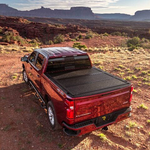 RealTruck UnderCover ArmorFlex Hard Folding Truck Bed Tonneau Cover | AX42008 | Fits 2007 - 2021 Toyota Tundra w/ rail system 5' 7" Bed (66.7")