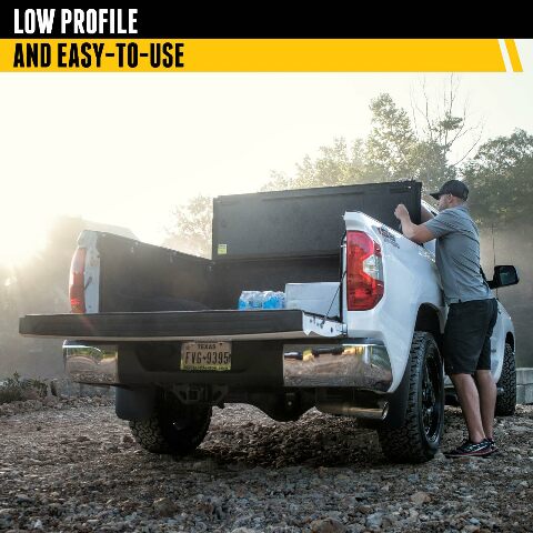 RealTruck UnderCover Flex Hard Folding Truck Bed Tonneau Cover | FX41007 | Compatible with -  Toyota Tundra w/o rail system 5' 7" Bed (66.7") 2021