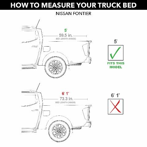 RealTruck UnderCover Flex Hard Folding Truck Bed Tonneau Cover | FX51003 | Compatible with -  Nissan Frontier w/o track system 4' 11" Bed (58.6") 2021